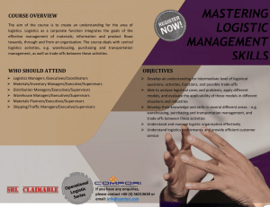 MASTERING LOGISTIC