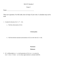 MA125 Calculus I  Exam 3 Name: _________________________________________