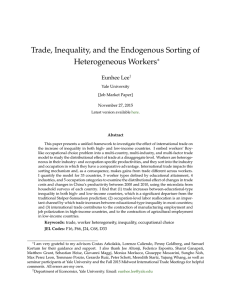 Trade, Inequality, and the Endogenous Sorting of Heterogeneous Workers ∗ Eunhee Lee