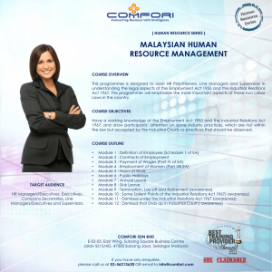 MALAYSIAN HUMAN RESOURCE MANAGEMENT