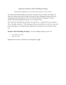 Quarterly Sensitive Data Handling Training