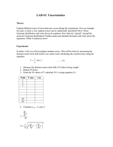 LAB #1: Uncertainties