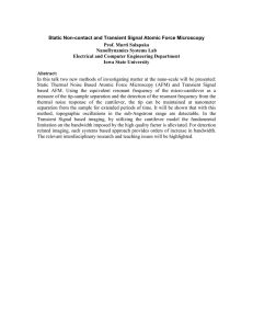 Static Non-contact and Transient Signal Atomic Force Microscopy Prof. Murti Salapaka