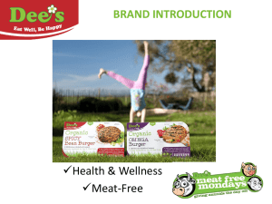 BRAND INTRODUCTION Health &amp; Wellness Meat-Free