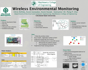 Wireless Environmental Monitoring Cleveland State University