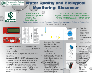 Water Quality Biosensor: Design & Monitoring System