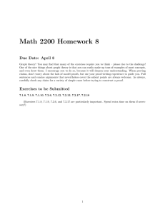 Math 2200 Homework 8 Due Date: April 8