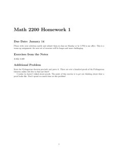 Math 2200 Homework 1 Due Date: January 14