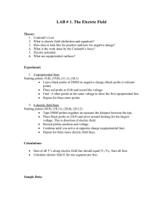 Electric Field Lab: Equipotential Lines & Coulomb's Law