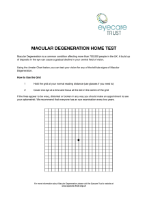MACULAR DEGENERATION HOME TEST