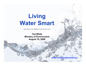 Living Water Smart Ted White Ministry of Environment