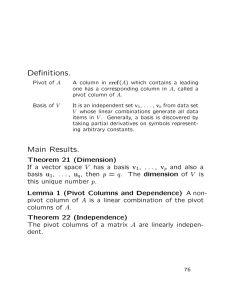 Definitions. rref
