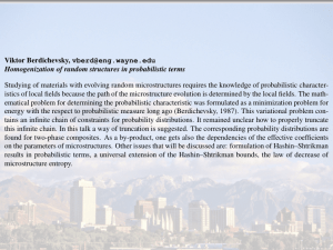 Homogenization of Random Structures: Probabilistic Approach