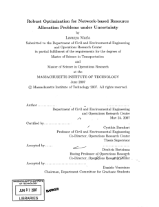 Robust  Optimization  for  Network-based  Resource