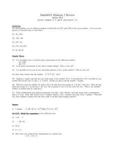 Math4010 Midterm 2 Review Spring 2014