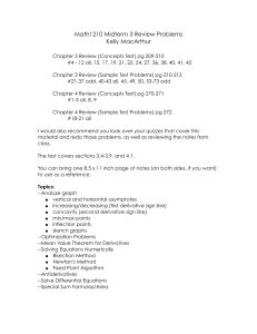 Math1210 Midterm 3 Review Problems Kelly MacArthur