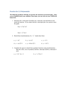 Practice for 2.2 Polynomials