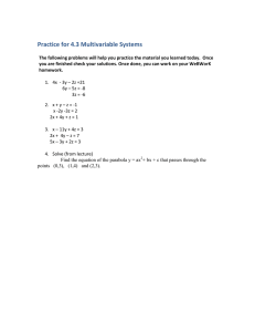 Practice for 4.3 Multivariable Systems