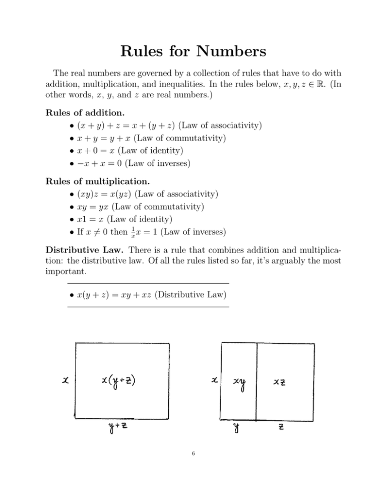 Rules for Numbers