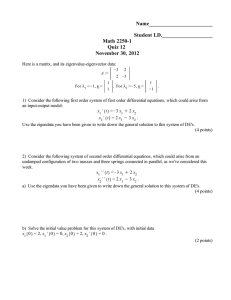 Name________________________ Student I.D.___________________ Math 2250-1 Quiz 12