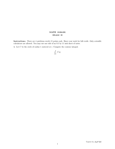 MATH 3160-001 EXAM II