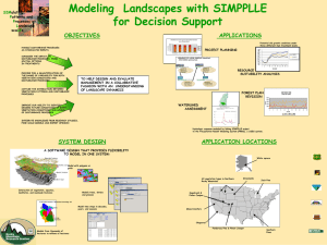 Modeling  Landscapes with SIMPPLLE for Decision Support OBJECTIVES APPLICATIONS