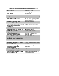 Case Studies Presented during Dietetic Internship year of 1012-13