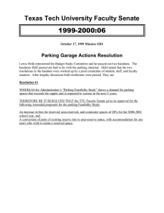 1999-2000:06 Texas Tech University Faculty Senate Parking Garage Actions Resolution