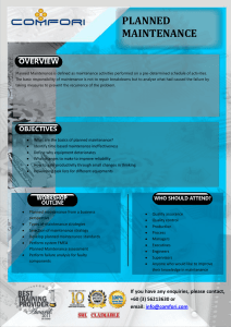 PLANNED MAINTENANCE