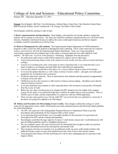 College of Arts and Sciences – Educational Policy Committee