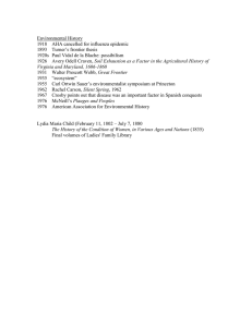 Environmental History 1918   AHA cancelled for influenza epidemic