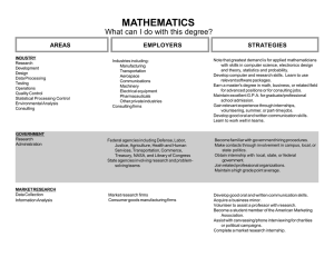 MATHEMATICS What can I do with this degree? STRATEGIES AREAS