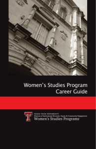 Women’s Studies Program Career Guide Women’s Studies Programs 1