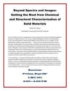 Beyond Spectra and Images: Getting the Most from Chemical Solid Materials