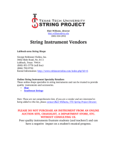 String Instrument Vendors