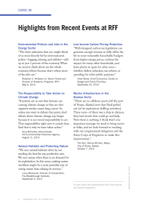 Highlights from Recent Events at RFF  GOINGS ON