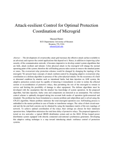 Attack-resilient Control for Optimal Protection Coordination of Microgrid Masoud Barati