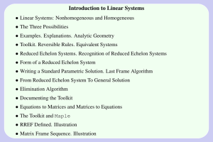 Introduction to Linear Systems •