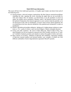 Math 3010 Exam Information: Geometry, Algebra, Set Theory