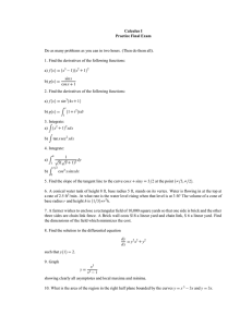 Calculus I Practice Final Exam