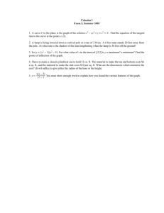 Calculus I Exam 2, Summer 2002 C 2