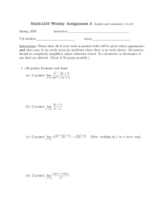 Math1210 Weekly Assignment 3