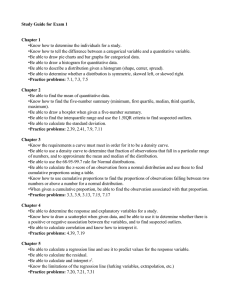 Study Guide for Exam 1 Chapter 1 •
