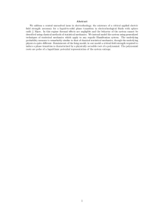 Abstract We address a central unresolved issue in electrorheology, the existence...