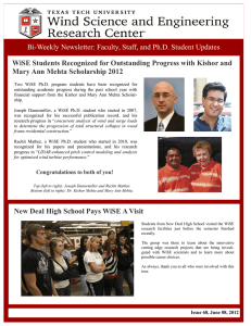 Bi-Weekly Newsletter: Faculty, Staff, and Ph.D. Student Updates
