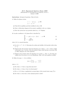 M.S. Dynamical Systems Exam 2009