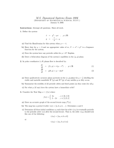M.S. Dynamical Systems Exam 2006