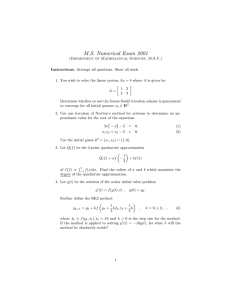 M.S. Numerical Exam 2001