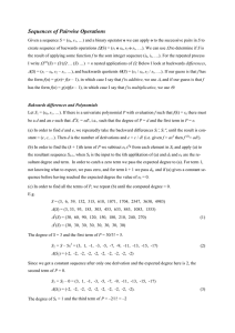 Sequences of Pairwise Operations 