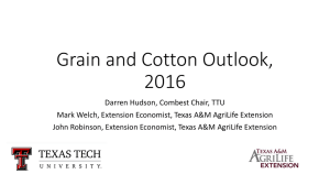 Grain and Cotton Outlook, 2016